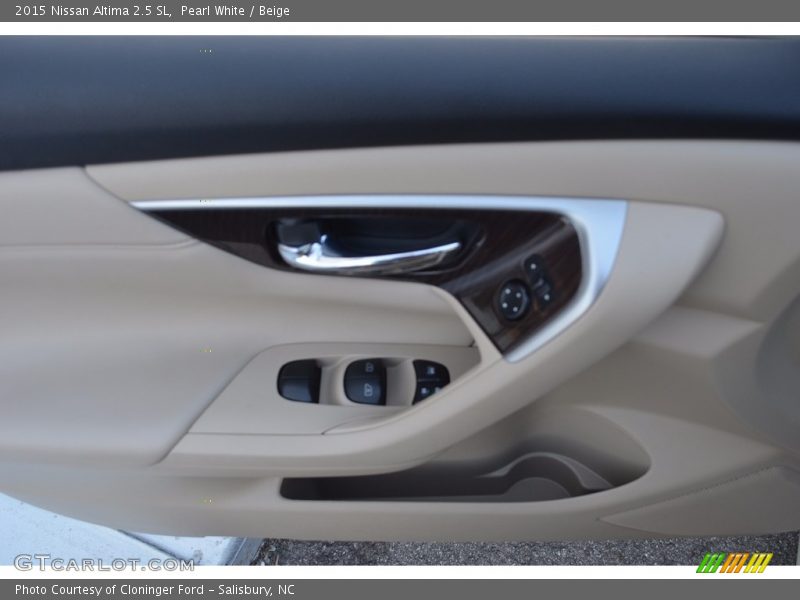 Pearl White / Beige 2015 Nissan Altima 2.5 SL