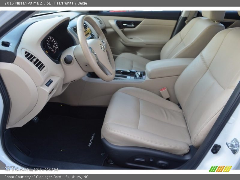 Pearl White / Beige 2015 Nissan Altima 2.5 SL