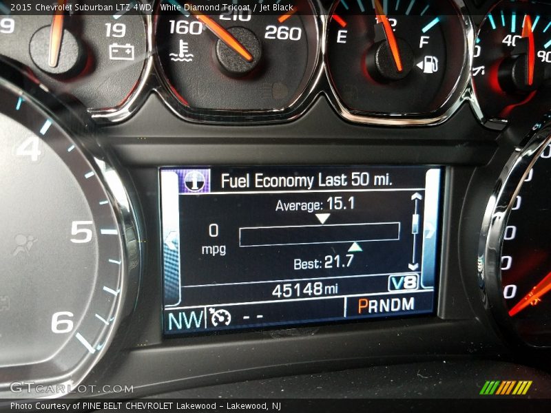 White Diamond Tricoat / Jet Black 2015 Chevrolet Suburban LTZ 4WD
