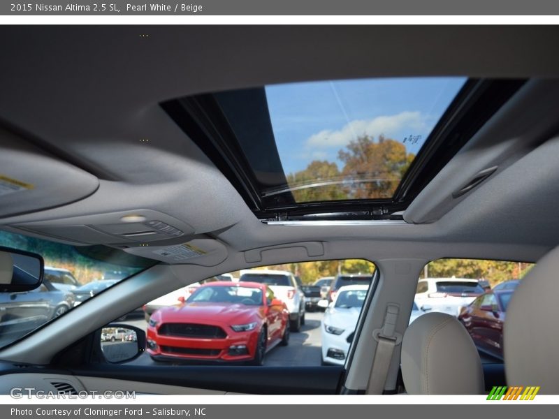 Pearl White / Beige 2015 Nissan Altima 2.5 SL