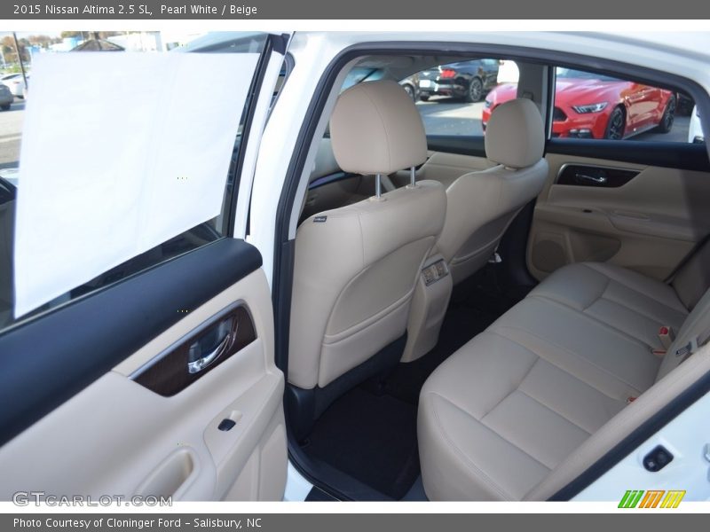 Pearl White / Beige 2015 Nissan Altima 2.5 SL