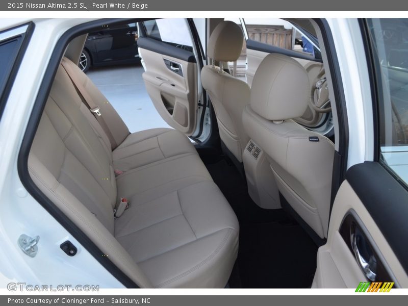 Pearl White / Beige 2015 Nissan Altima 2.5 SL