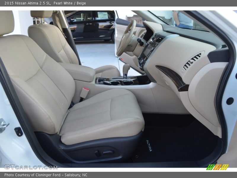 Pearl White / Beige 2015 Nissan Altima 2.5 SL