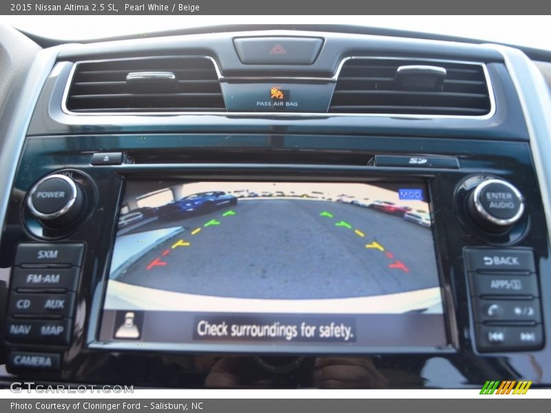 Pearl White / Beige 2015 Nissan Altima 2.5 SL