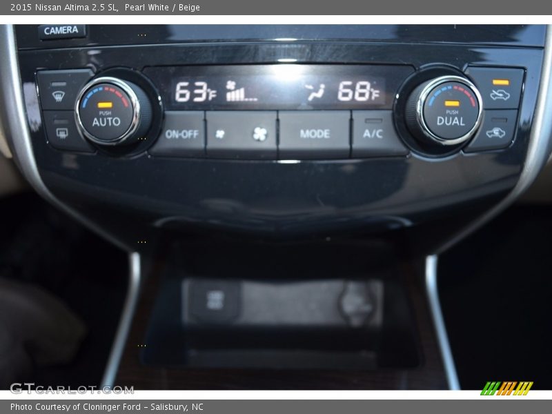 Pearl White / Beige 2015 Nissan Altima 2.5 SL