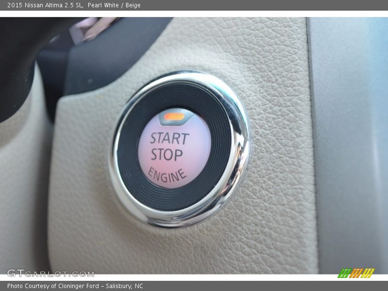 Pearl White / Beige 2015 Nissan Altima 2.5 SL