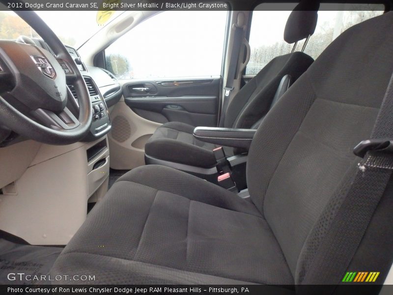Bright Silver Metallic / Black/Light Graystone 2012 Dodge Grand Caravan SE