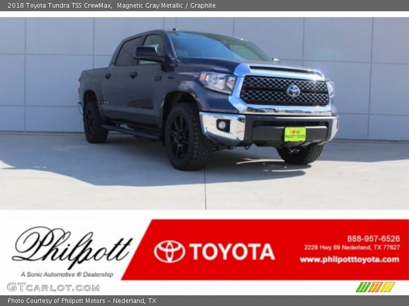 Magnetic Gray Metallic / Graphite 2018 Toyota Tundra TSS CrewMax