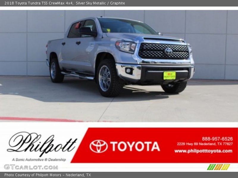 Silver Sky Metallic / Graphite 2018 Toyota Tundra TSS CrewMax 4x4