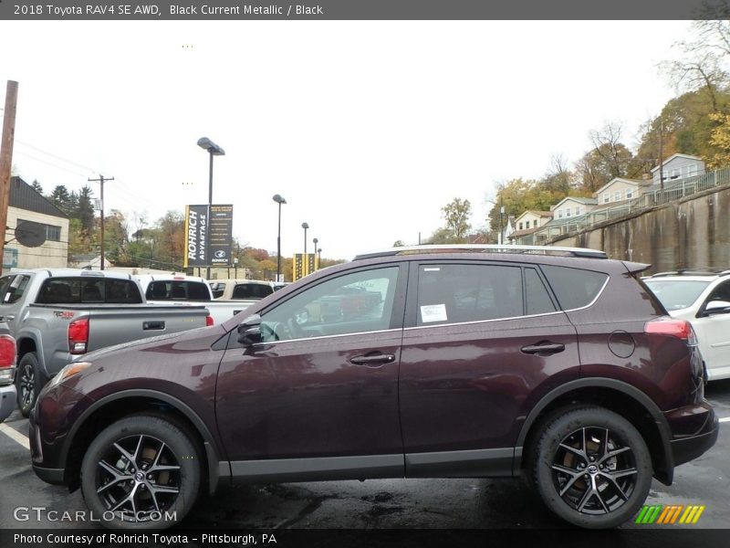Black Current Metallic / Black 2018 Toyota RAV4 SE AWD