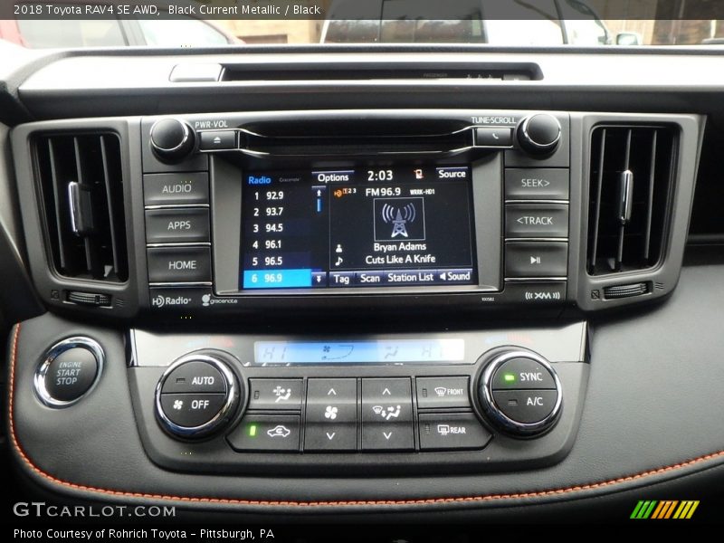 Controls of 2018 RAV4 SE AWD