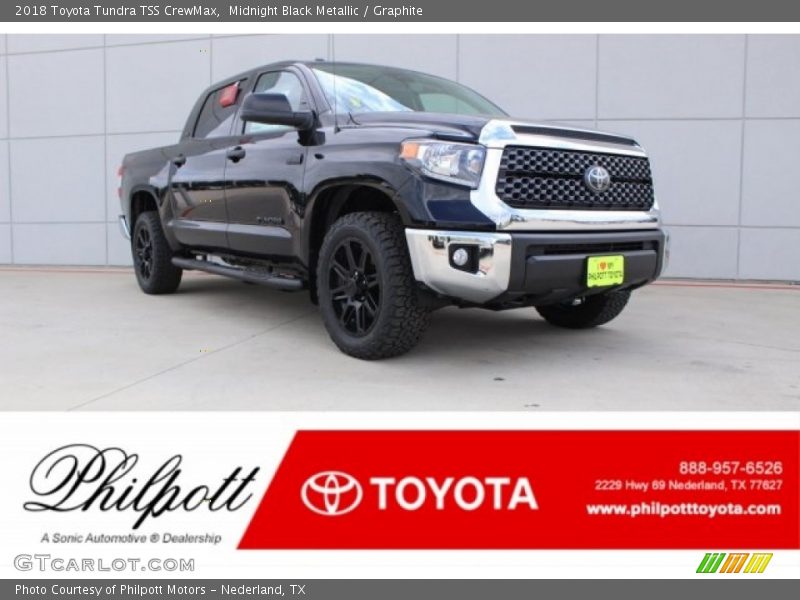 Midnight Black Metallic / Graphite 2018 Toyota Tundra TSS CrewMax