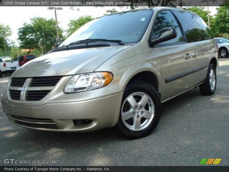 Linen Gold Metallic / Dark Khaki/Light Graystone 2005 Dodge Caravan SXT