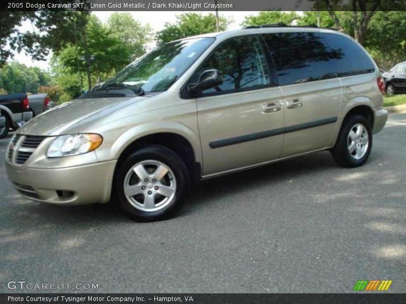 Linen Gold Metallic / Dark Khaki/Light Graystone 2005 Dodge Caravan SXT