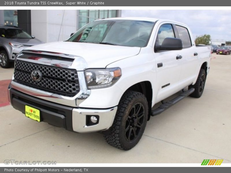 Super White / Graphite 2018 Toyota Tundra TSS CrewMax