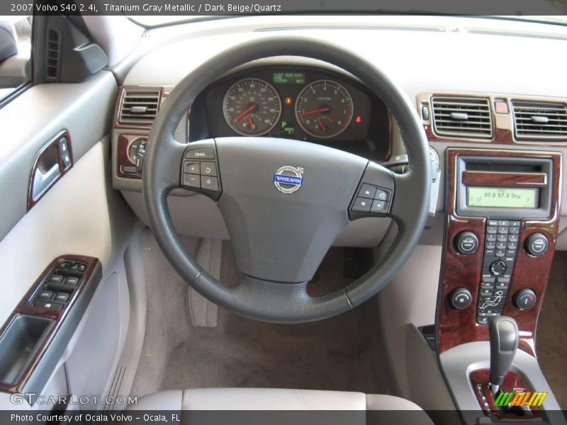 Titanium Gray Metallic / Dark Beige/Quartz 2007 Volvo S40 2.4i