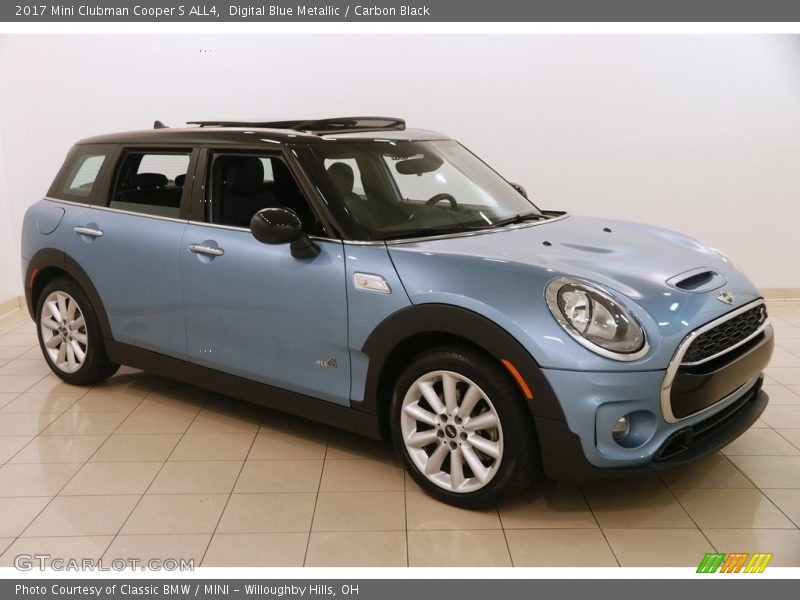 Digital Blue Metallic / Carbon Black 2017 Mini Clubman Cooper S ALL4