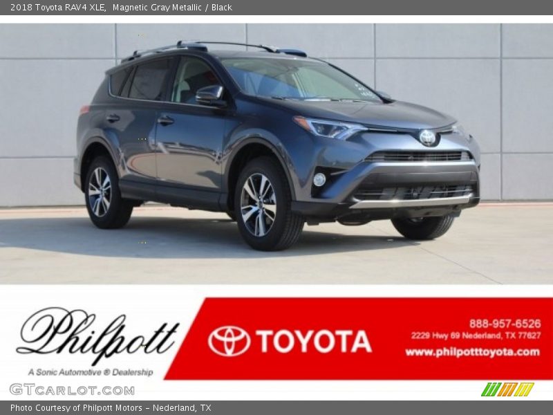 Magnetic Gray Metallic / Black 2018 Toyota RAV4 XLE