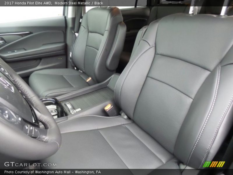 Modern Steel Metallic / Black 2017 Honda Pilot Elite AWD