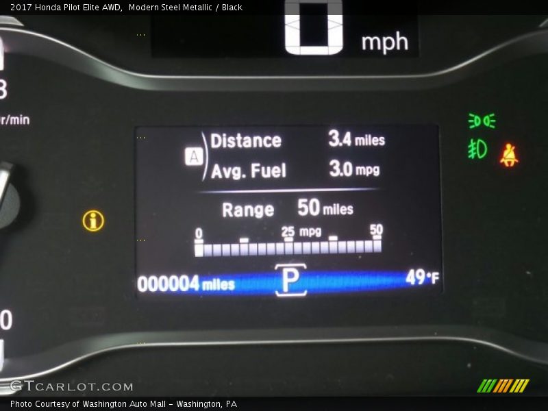 Modern Steel Metallic / Black 2017 Honda Pilot Elite AWD
