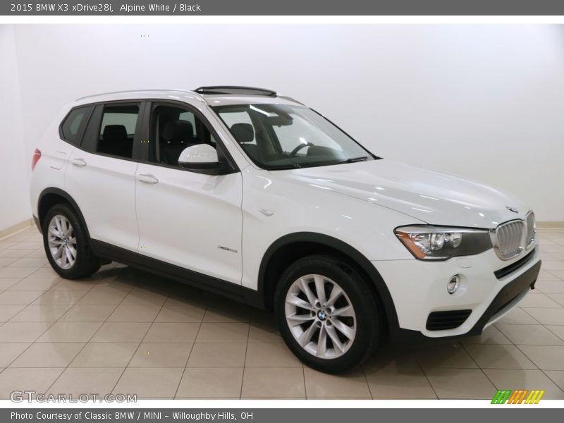 Alpine White / Black 2015 BMW X3 xDrive28i