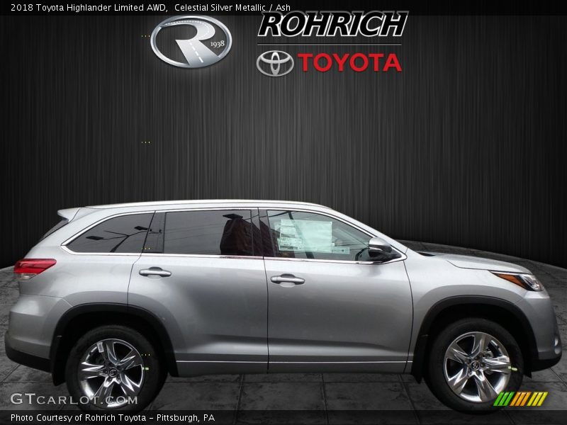 Celestial Silver Metallic / Ash 2018 Toyota Highlander Limited AWD