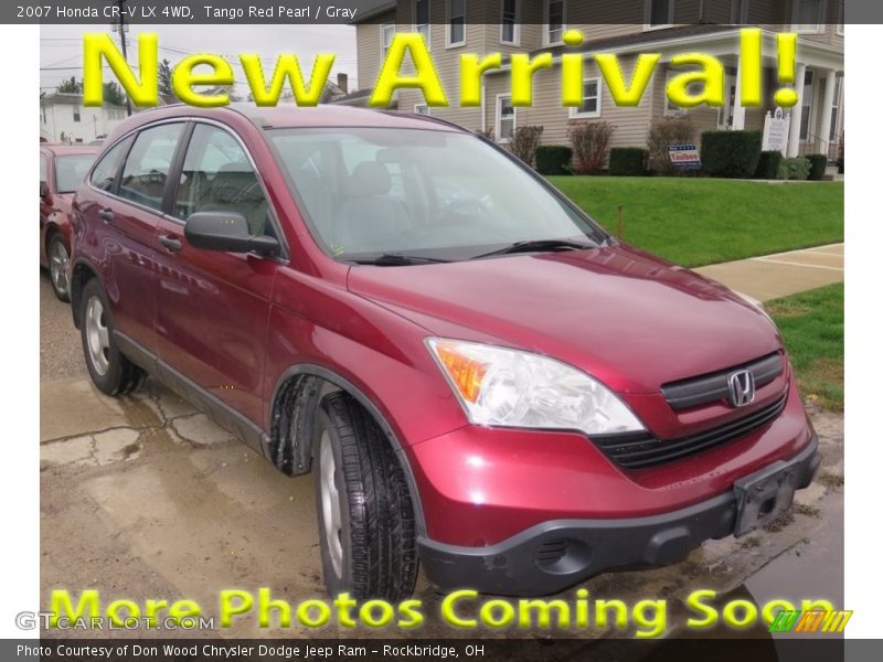 Tango Red Pearl / Gray 2007 Honda CR-V LX 4WD
