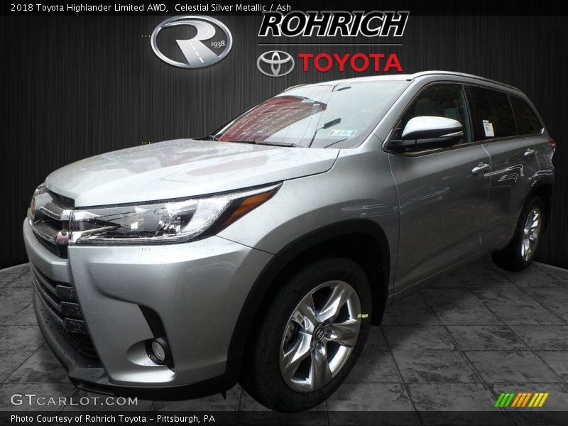 Celestial Silver Metallic / Ash 2018 Toyota Highlander Limited AWD