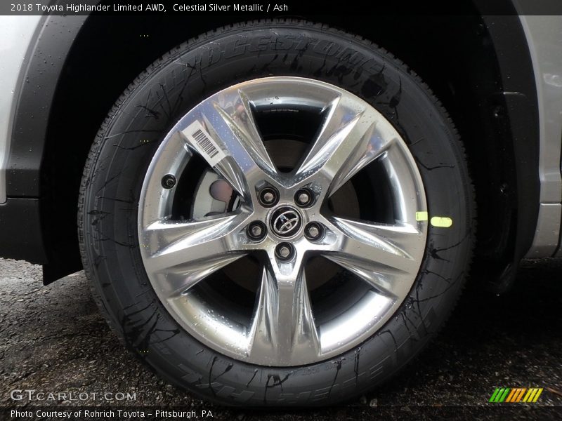 Celestial Silver Metallic / Ash 2018 Toyota Highlander Limited AWD