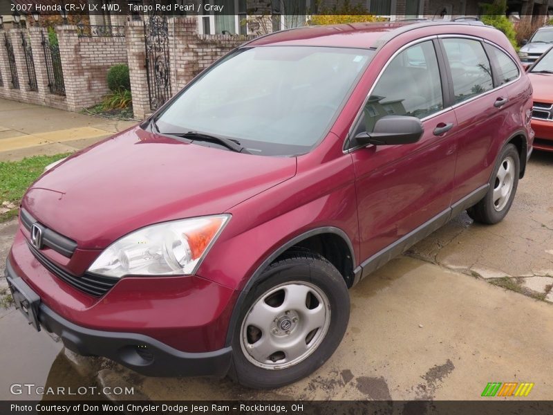 Tango Red Pearl / Gray 2007 Honda CR-V LX 4WD