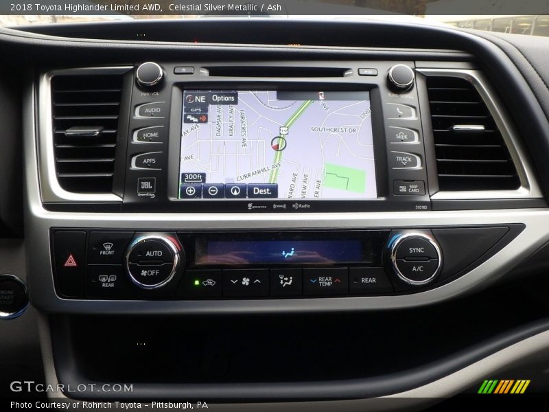 Celestial Silver Metallic / Ash 2018 Toyota Highlander Limited AWD