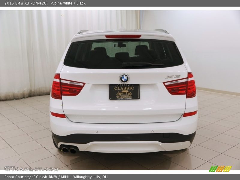 Alpine White / Black 2015 BMW X3 xDrive28i