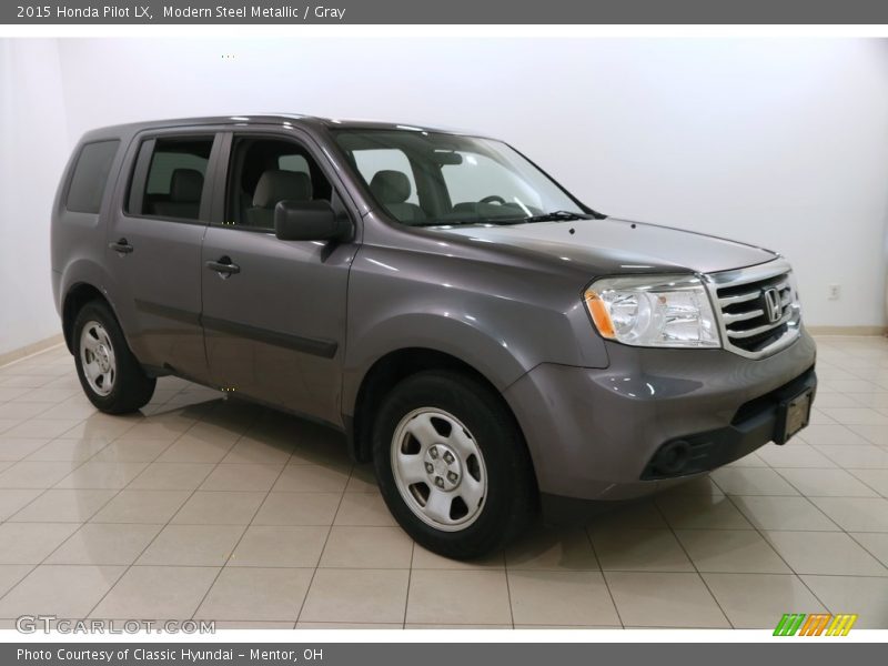 Modern Steel Metallic / Gray 2015 Honda Pilot LX