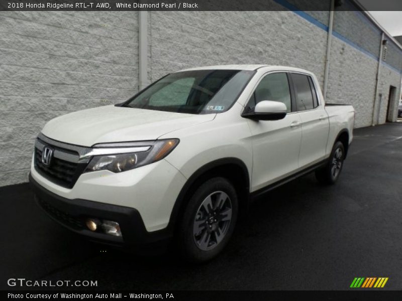 White Diamond Pearl / Black 2018 Honda Ridgeline RTL-T AWD
