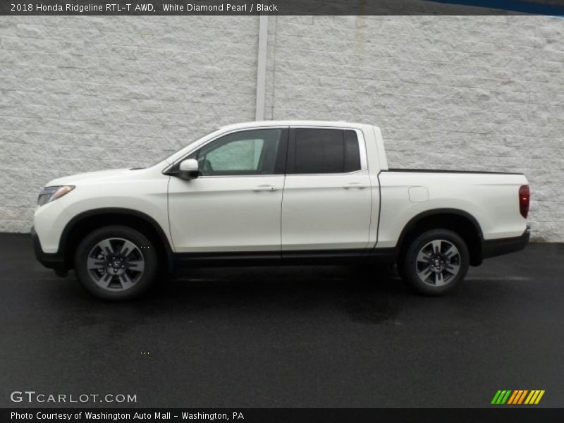 White Diamond Pearl / Black 2018 Honda Ridgeline RTL-T AWD