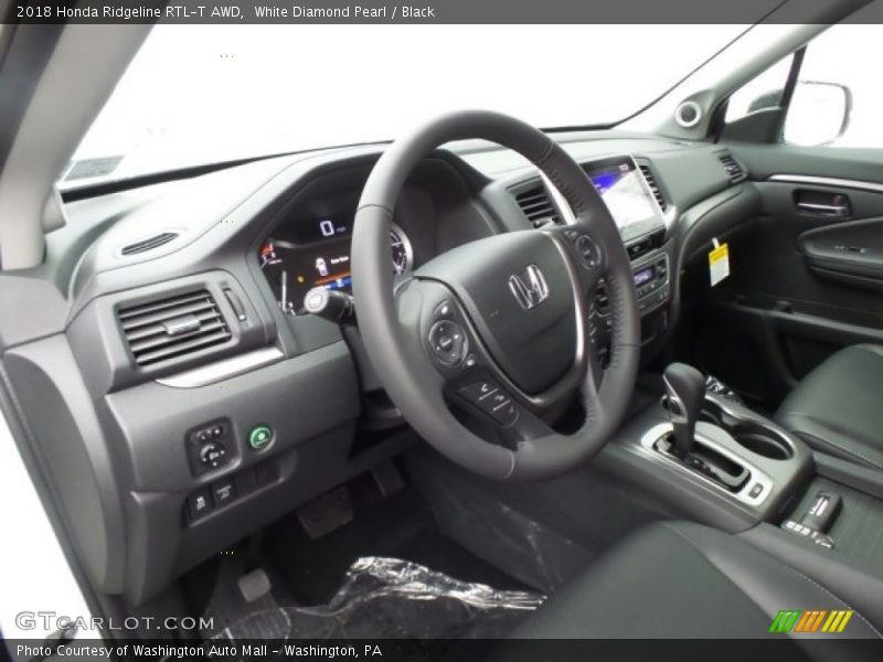 White Diamond Pearl / Black 2018 Honda Ridgeline RTL-T AWD