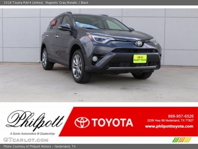 Magnetic Gray Metallic / Black 2018 Toyota RAV4 Limited