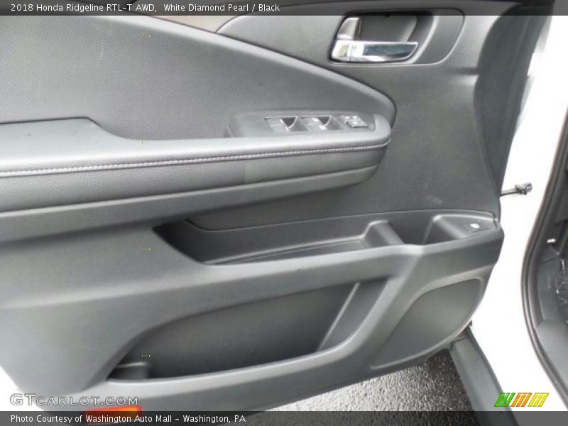White Diamond Pearl / Black 2018 Honda Ridgeline RTL-T AWD
