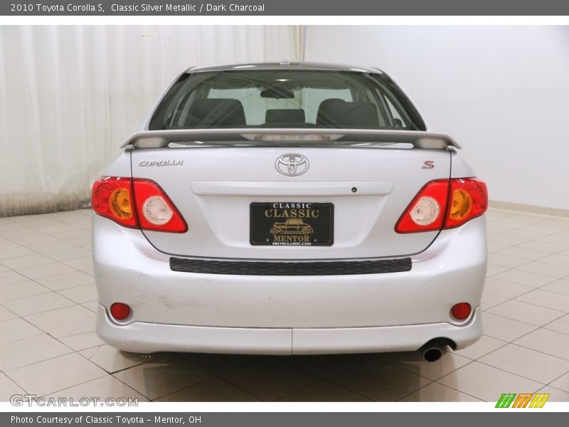 Classic Silver Metallic / Dark Charcoal 2010 Toyota Corolla S