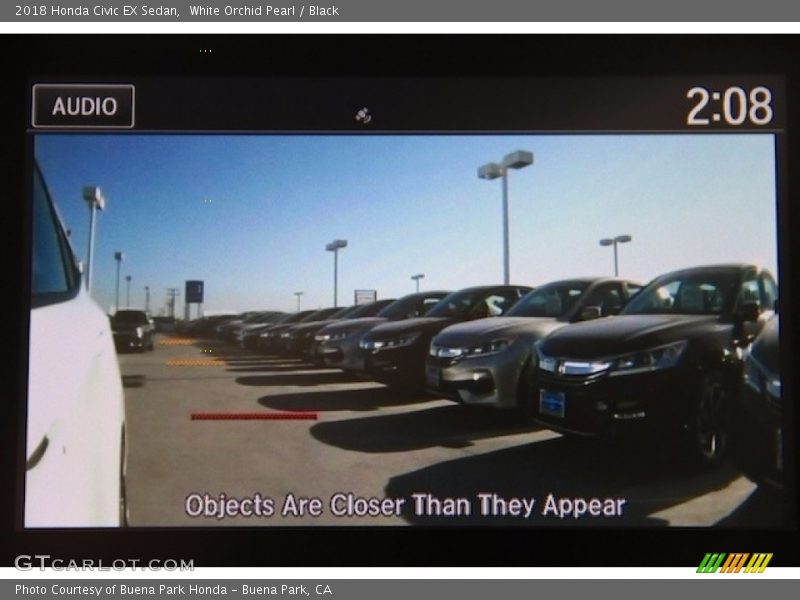 White Orchid Pearl / Black 2018 Honda Civic EX Sedan