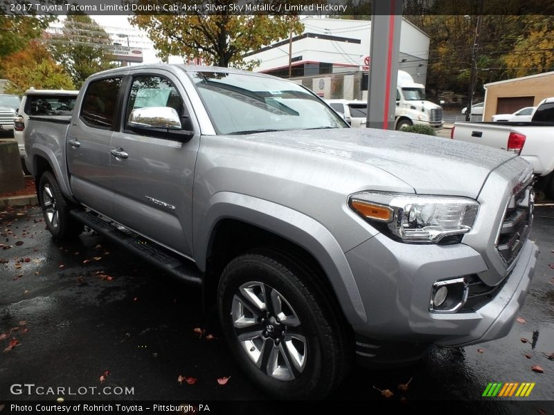 Silver Sky Metallic / Limited Hickory 2017 Toyota Tacoma Limited Double Cab 4x4