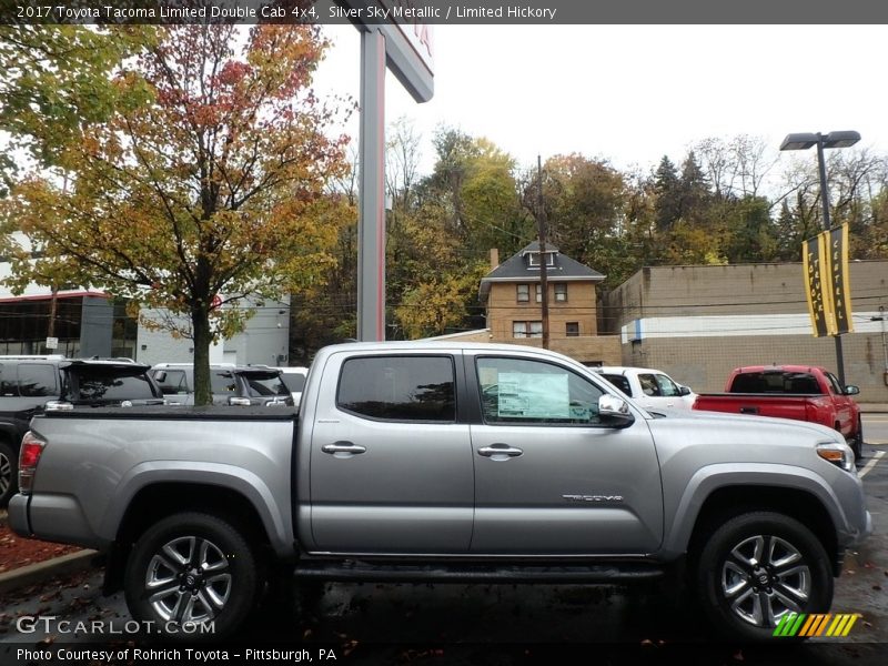 Silver Sky Metallic / Limited Hickory 2017 Toyota Tacoma Limited Double Cab 4x4
