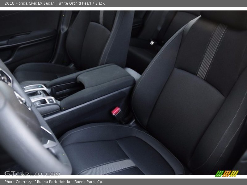 White Orchid Pearl / Black 2018 Honda Civic EX Sedan