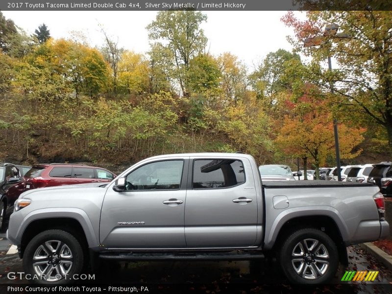 Silver Sky Metallic / Limited Hickory 2017 Toyota Tacoma Limited Double Cab 4x4