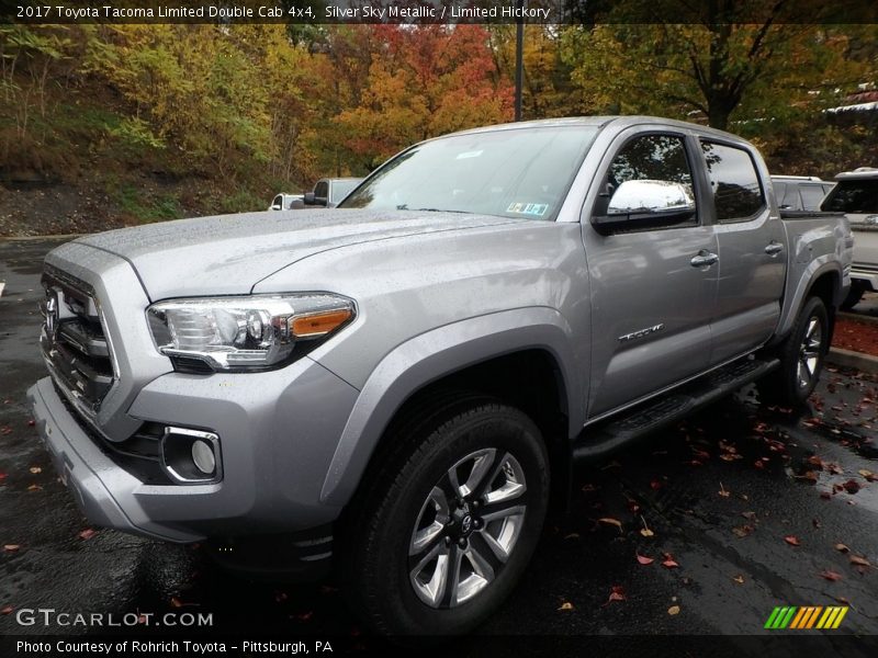 Silver Sky Metallic / Limited Hickory 2017 Toyota Tacoma Limited Double Cab 4x4