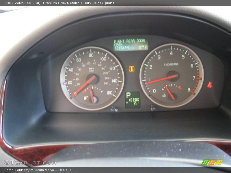 Titanium Gray Metallic / Dark Beige/Quartz 2007 Volvo S40 2.4i