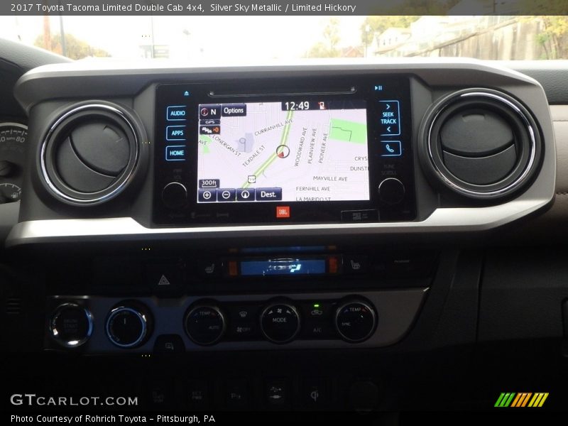 Silver Sky Metallic / Limited Hickory 2017 Toyota Tacoma Limited Double Cab 4x4