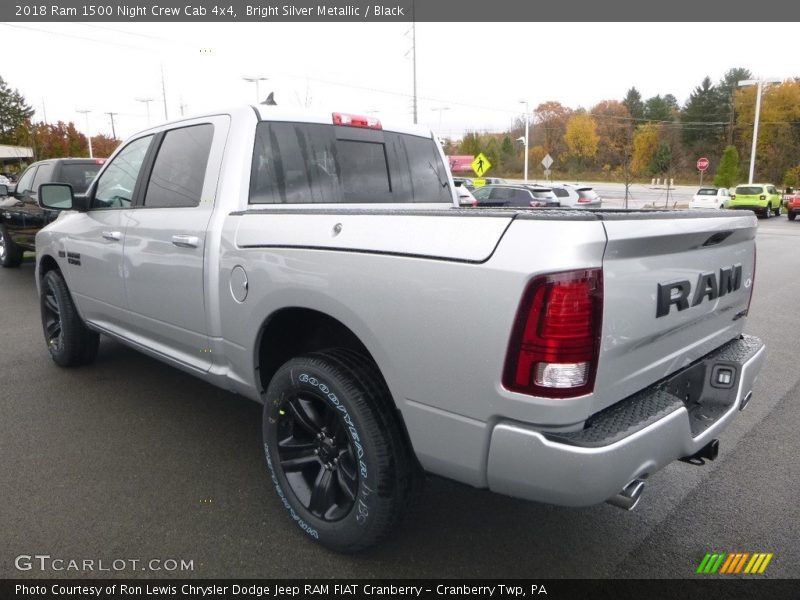 Bright Silver Metallic / Black 2018 Ram 1500 Night Crew Cab 4x4