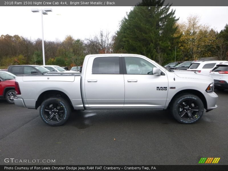 Bright Silver Metallic / Black 2018 Ram 1500 Night Crew Cab 4x4