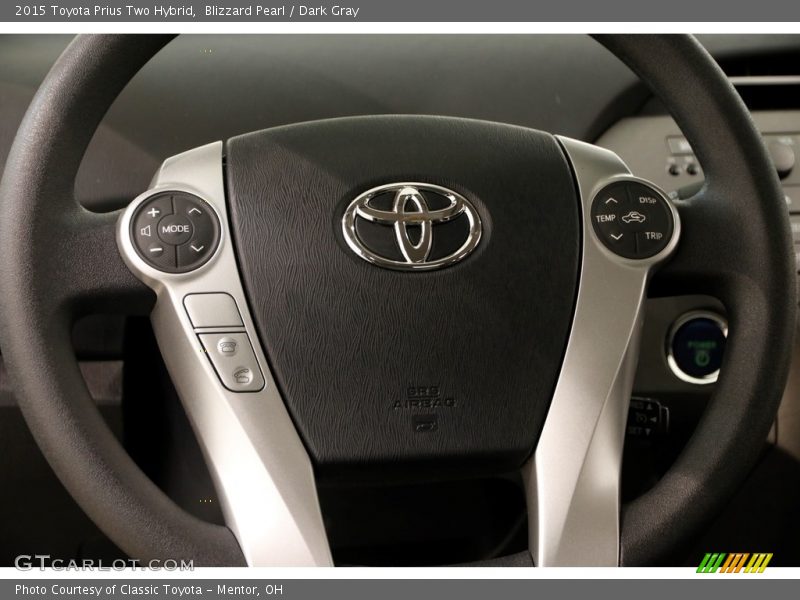 Blizzard Pearl / Dark Gray 2015 Toyota Prius Two Hybrid